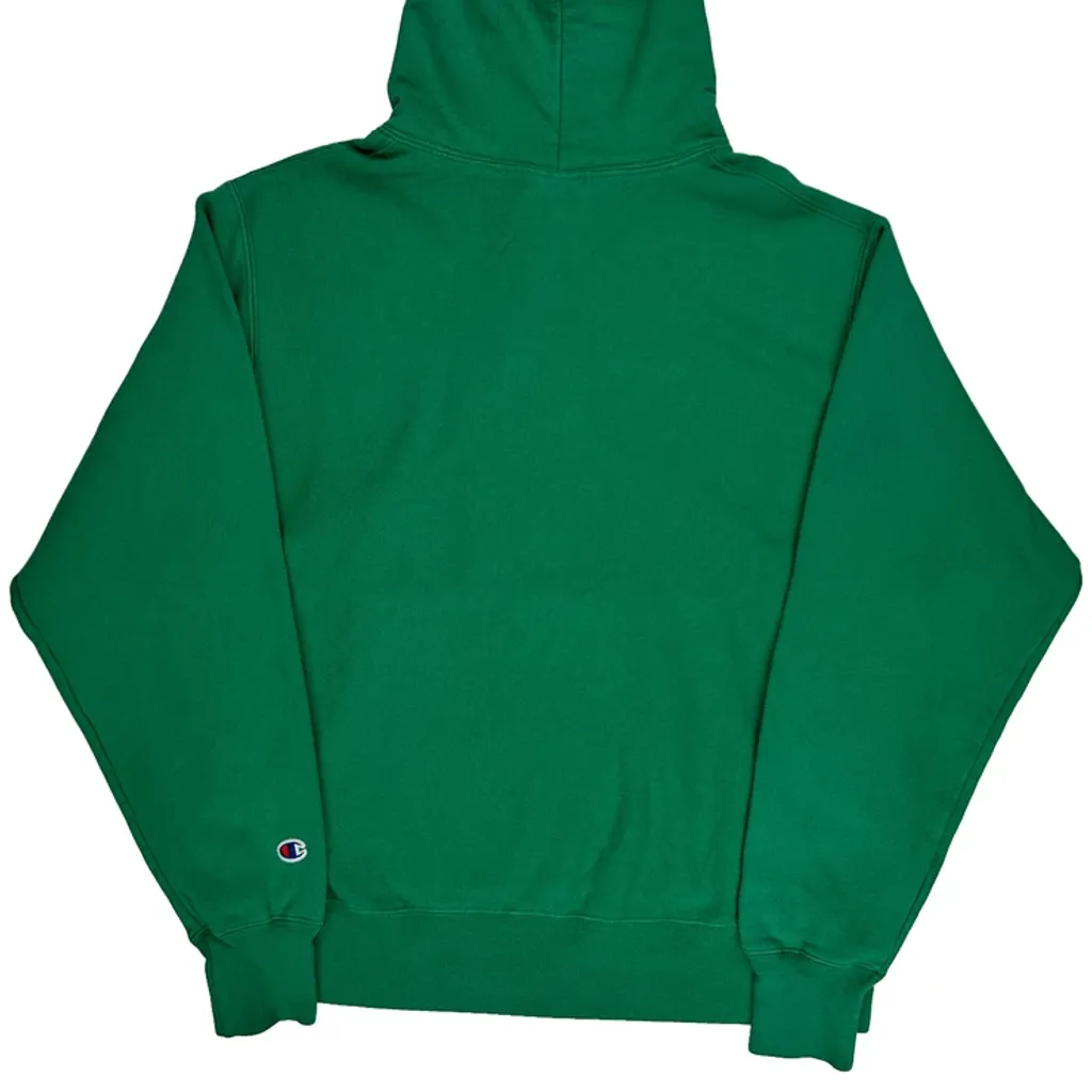 Reverse Weave Champion Hoodie - Medium Green Cotton - Image 6