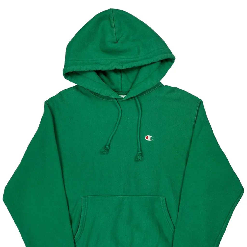 Reverse Weave Champion Hoodie - Small Green Cotton - Image 5