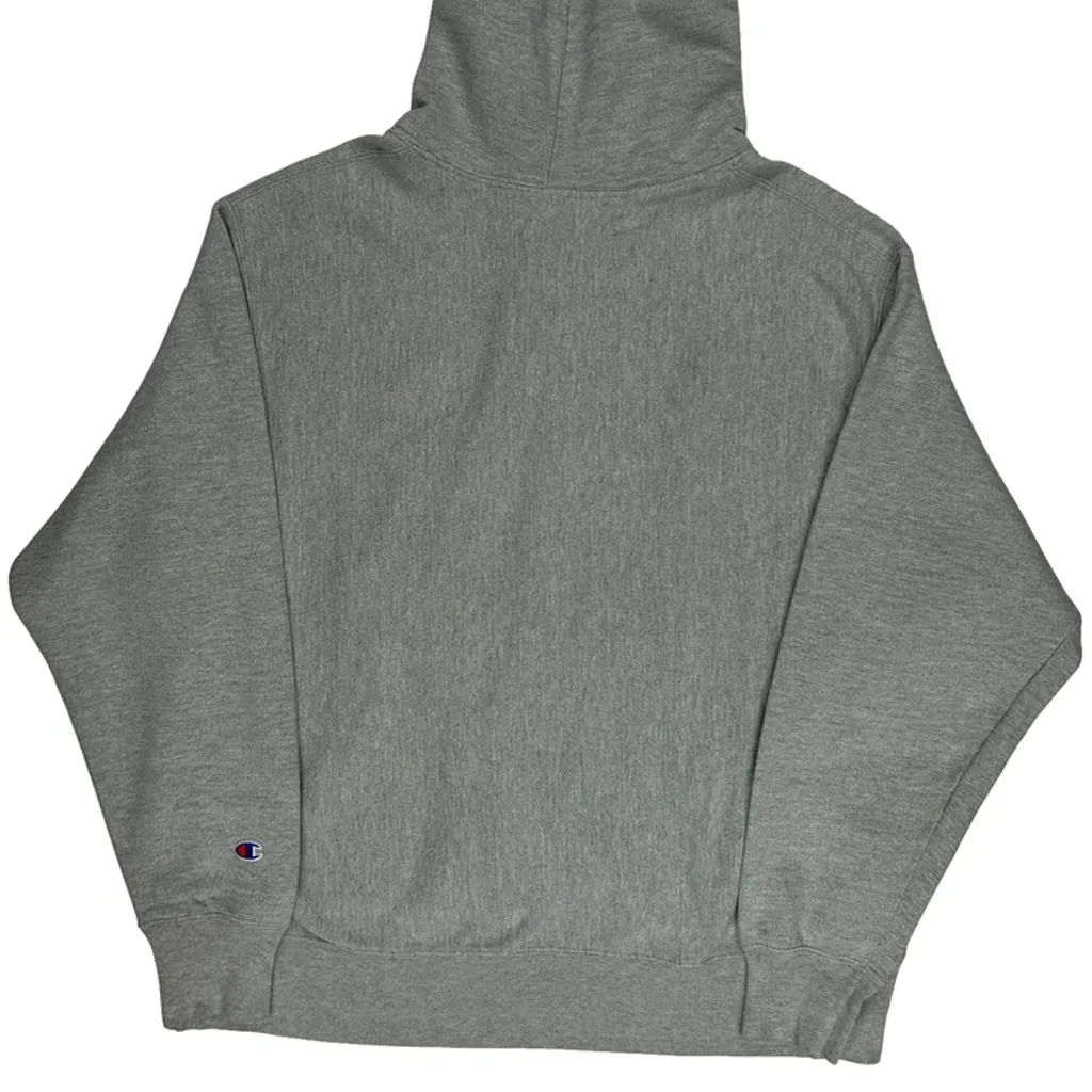 Reverse Weave Champion Hoodie - Large Grey Cotton Blend - Image 6