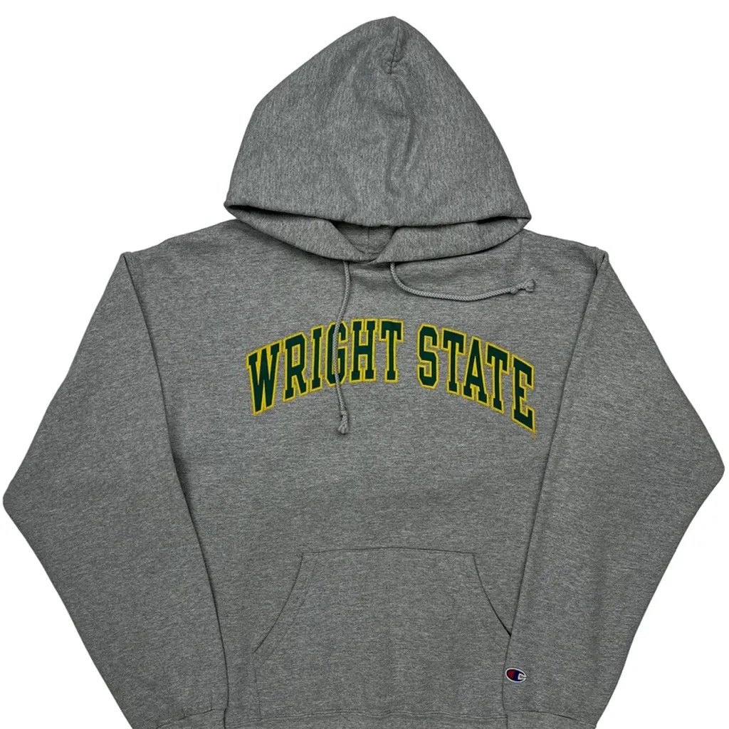 Reverse Weave Champion College Hoodie - Medium Grey Cotton - Image 4