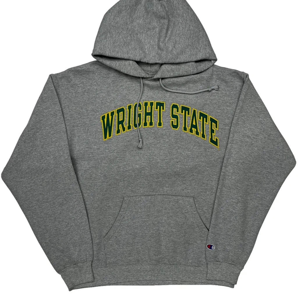 Reverse Weave Champion College Hoodie - Medium Grey Cotton - Image 5