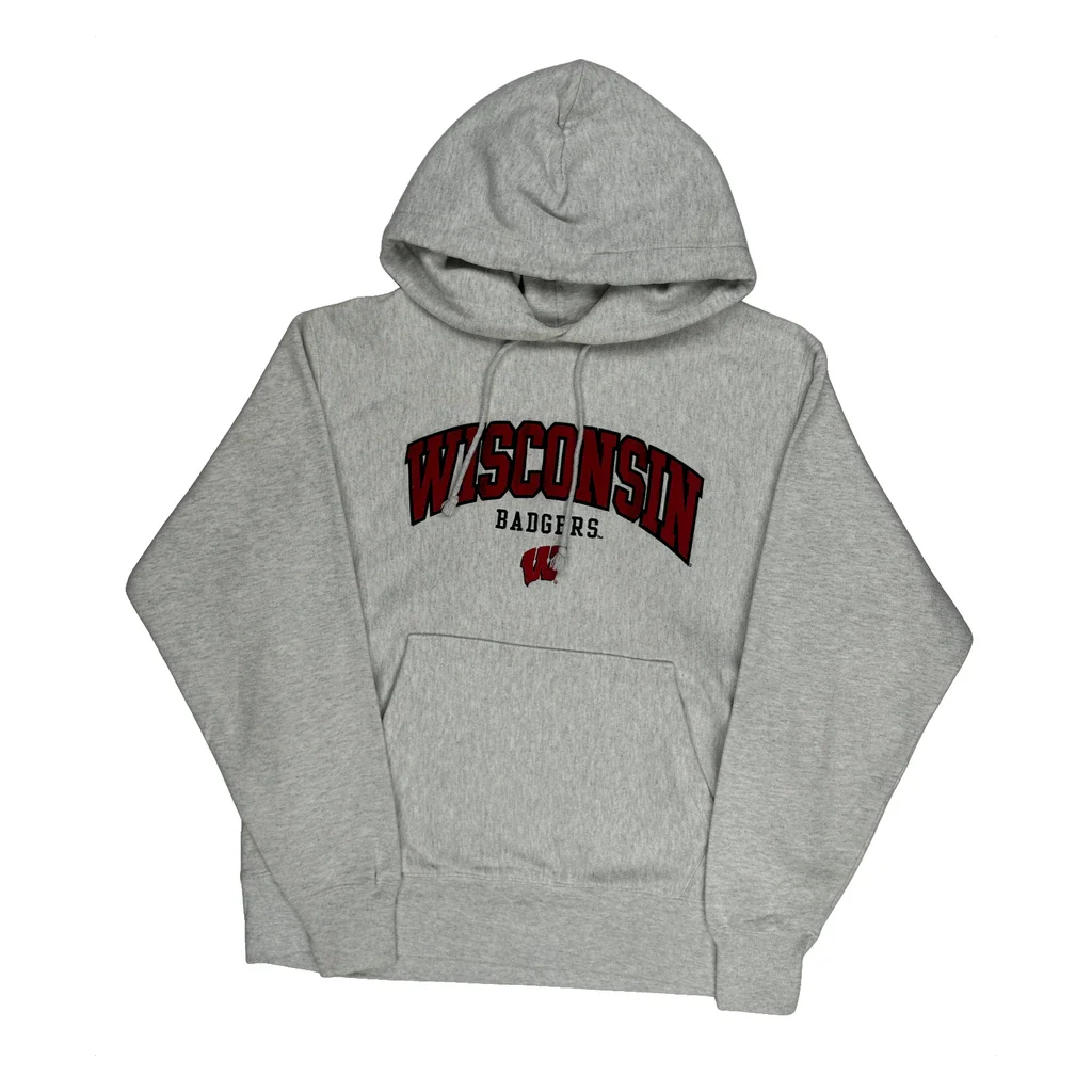 Reverse Weave Champion College Hoodie - Medium Grey Cotton