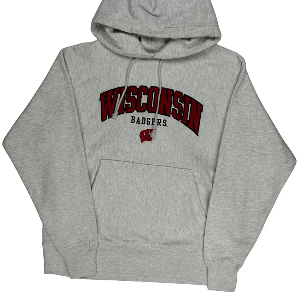 Reverse Weave Champion College Hoodie - Medium Grey Cotton - Image 4