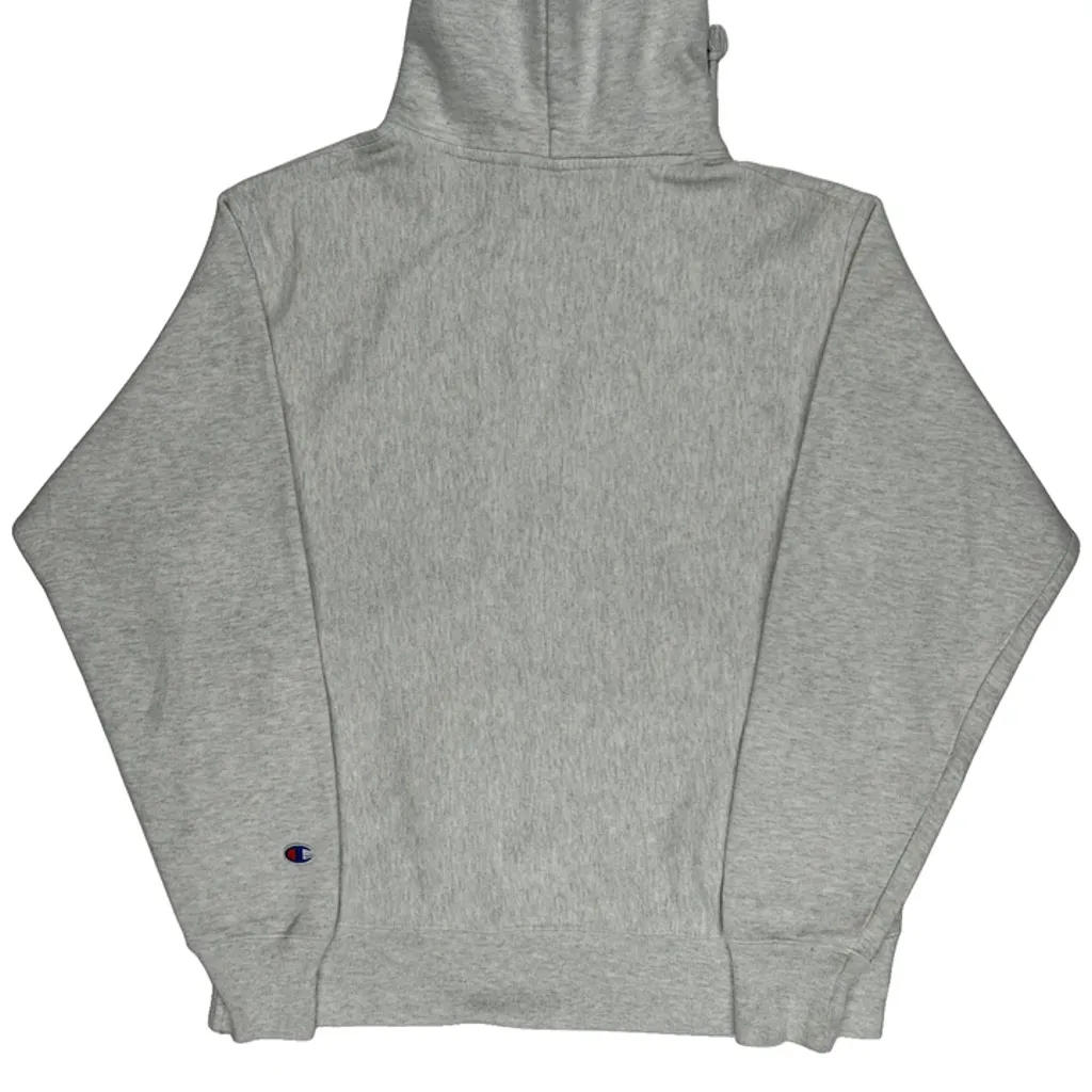 Reverse Weave Champion College Hoodie - Medium Grey Cotton - Image 6