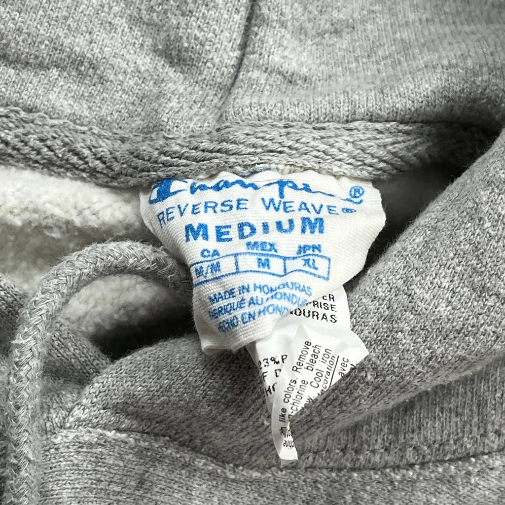 Reverse Weave Champion Hoodie - Medium Grey Cotton - Image 3