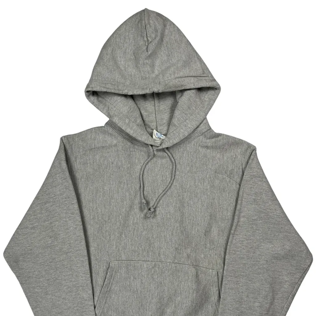 Reverse Weave Champion Hoodie - Medium Grey Cotton - Image 5