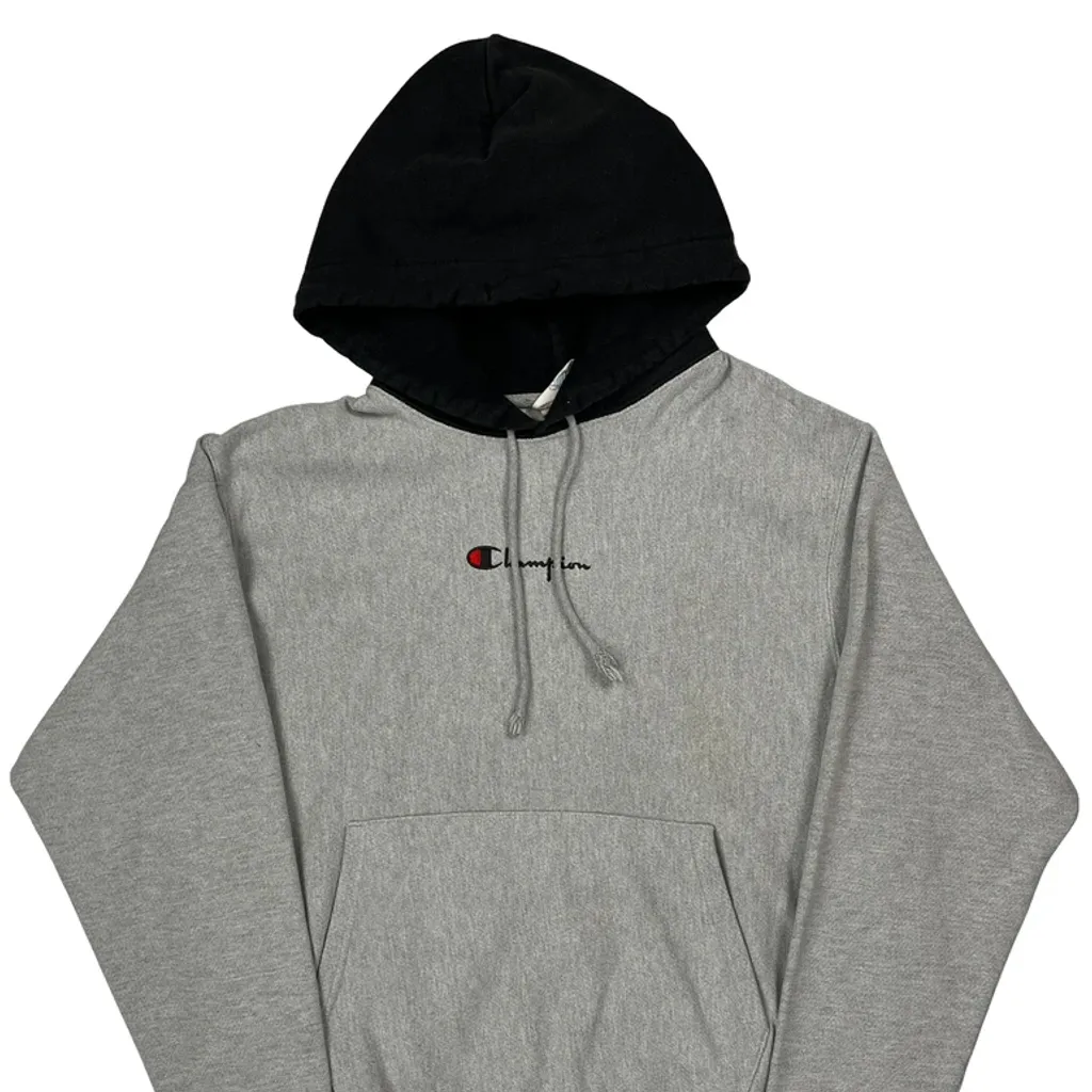 Reverse Weave Champion Hoodie - Medium Grey Cotton - Image 4