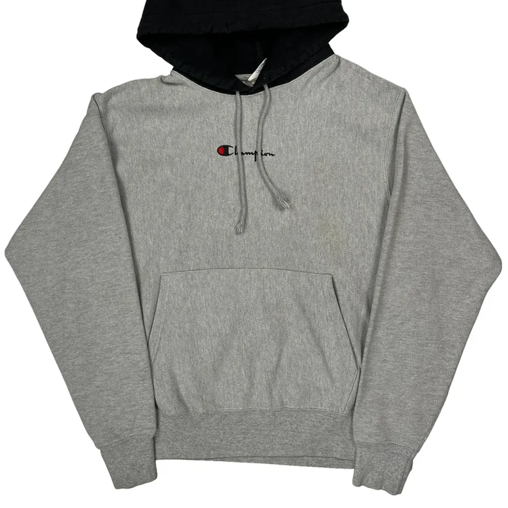 Reverse Weave Champion Hoodie - Medium Grey Cotton - Image 5