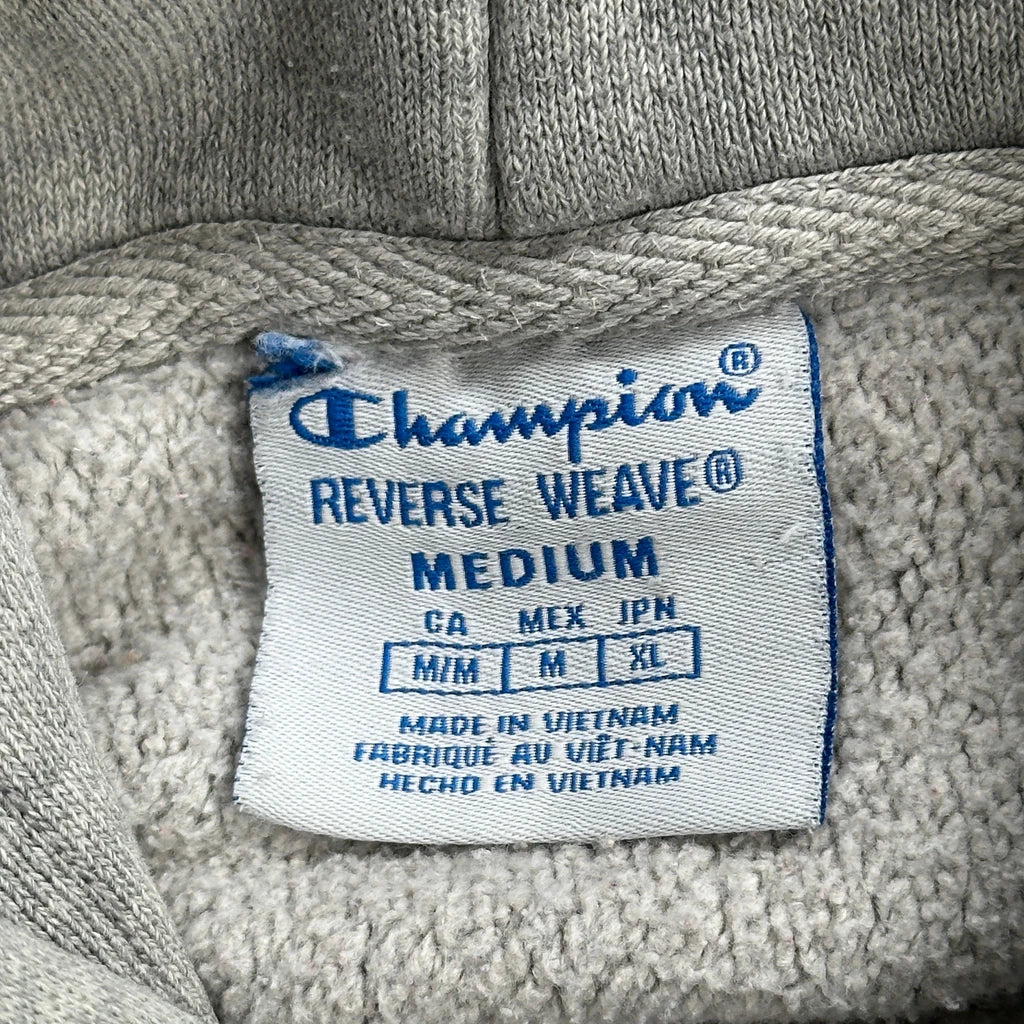 Reverse Weave Champion Hoodie - Medium Grey Cotton - Image 3
