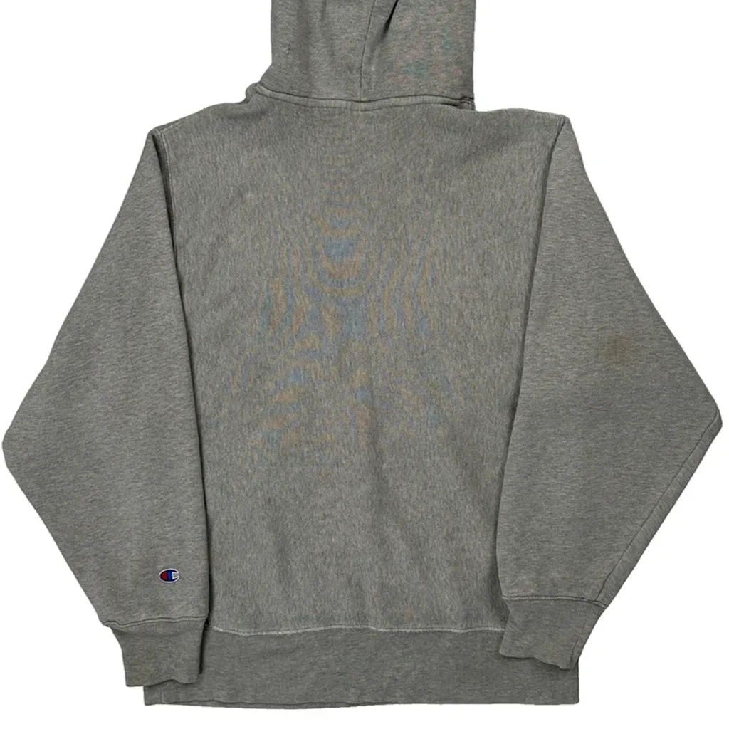 Reverse Weave Champion Hoodie - Medium Grey Cotton - Image 7