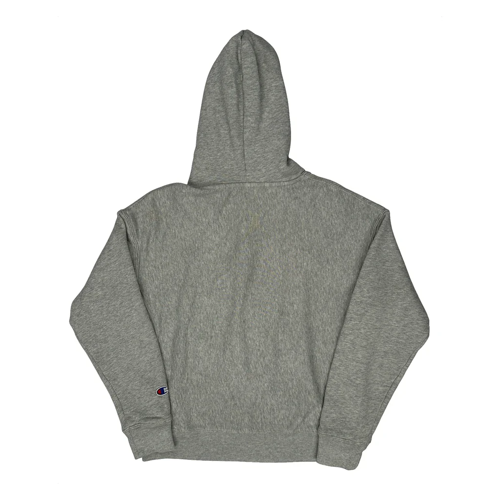 Reverse Weave Champion Hoodie - Medium Grey Cotton - Image 2