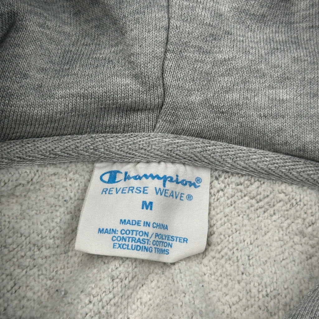 Reverse Weave Champion Hoodie - Medium Grey Cotton - Image 3