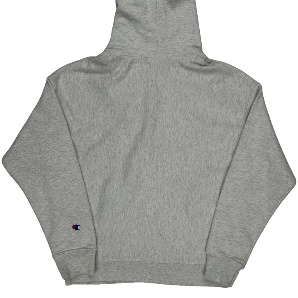 Reverse Weave Champion Hoodie - Medium Grey Cotton - Image 6