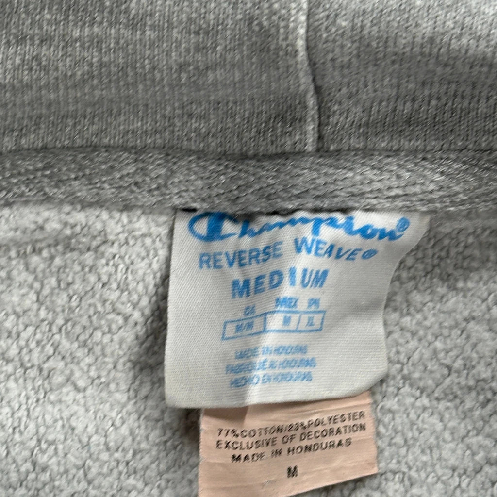 Reverse Weave Champion Hoodie - Medium Grey Cotton Blend - Image 3