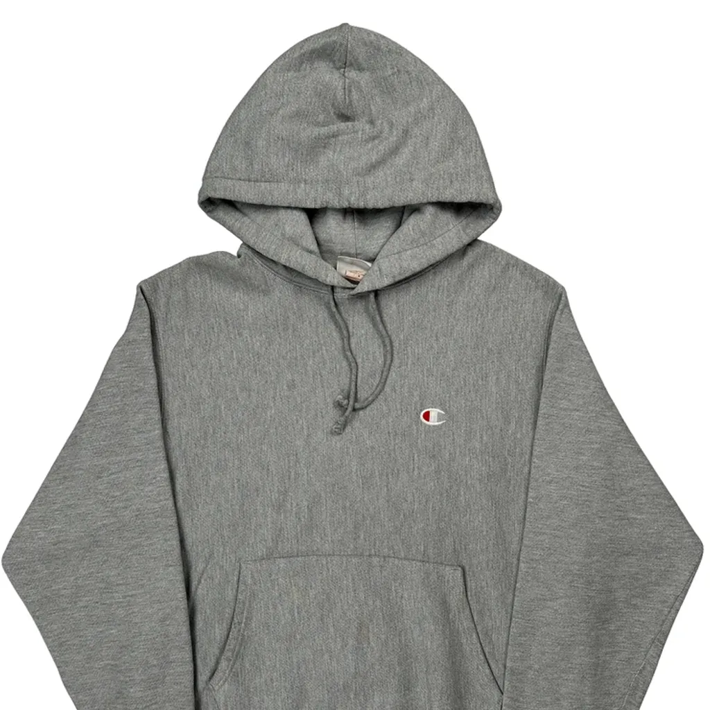 Reverse Weave Champion Hoodie - Medium Grey Cotton Blend - Image 5