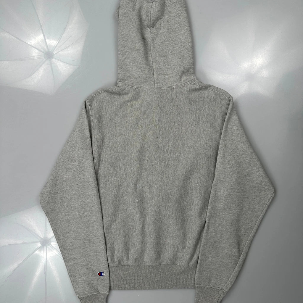 Reverse Weave Champion Hoodie - Small Grey Cotton - Image 3