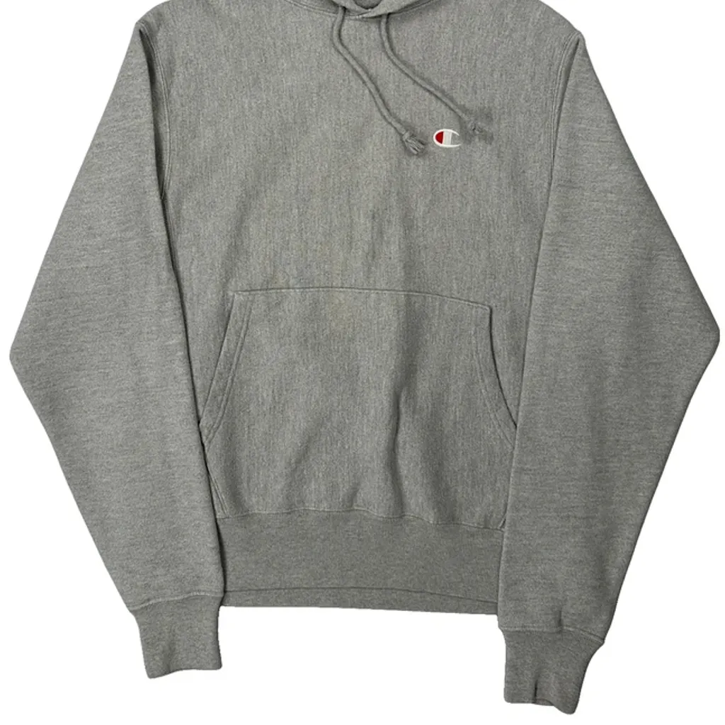 Reverse Weave Champion Hoodie - Small Grey Cotton - Image 5