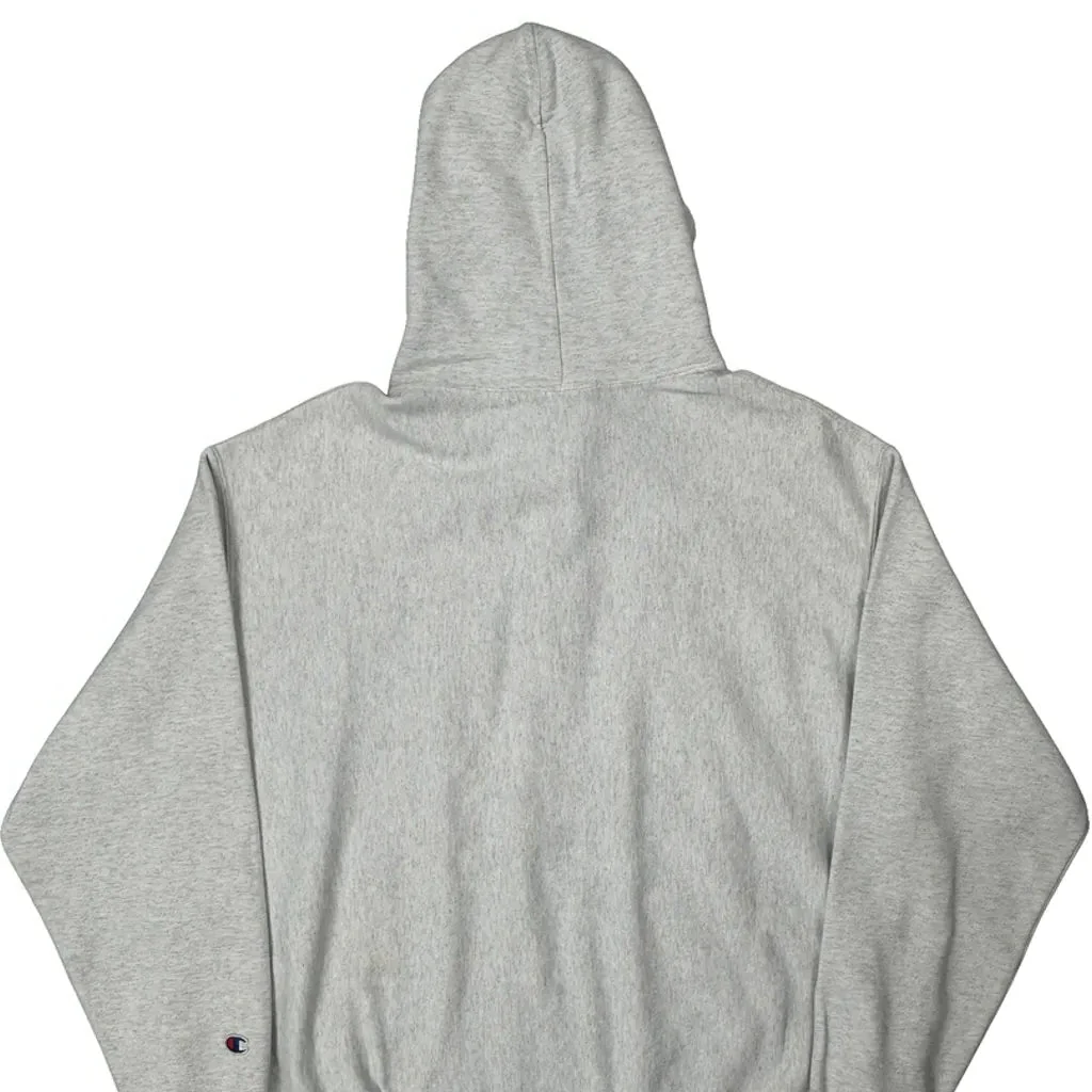 Reverse Weave Champion Spellout Hoodie - XL Grey Cotton - Image 6