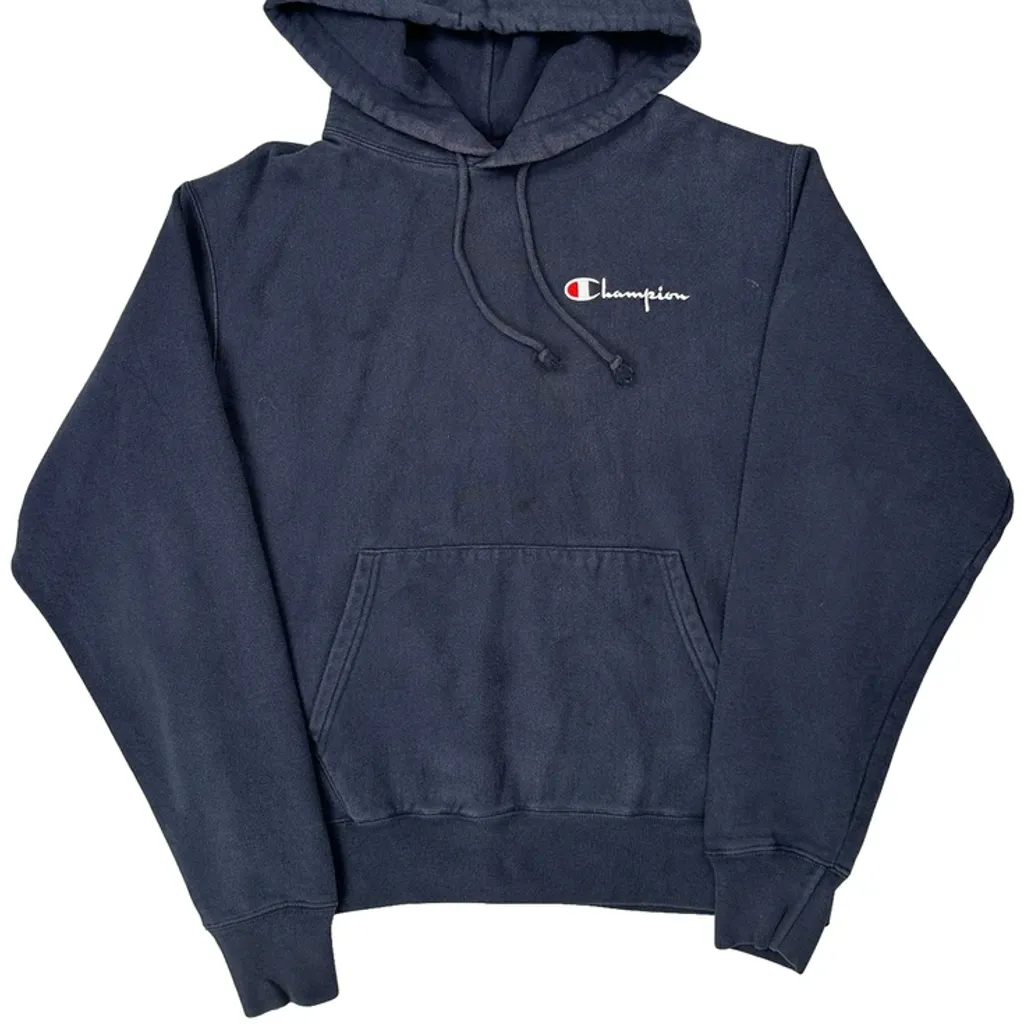 Reverse Weave Champion Hoodie - Medium Navy Cotton - Image 7