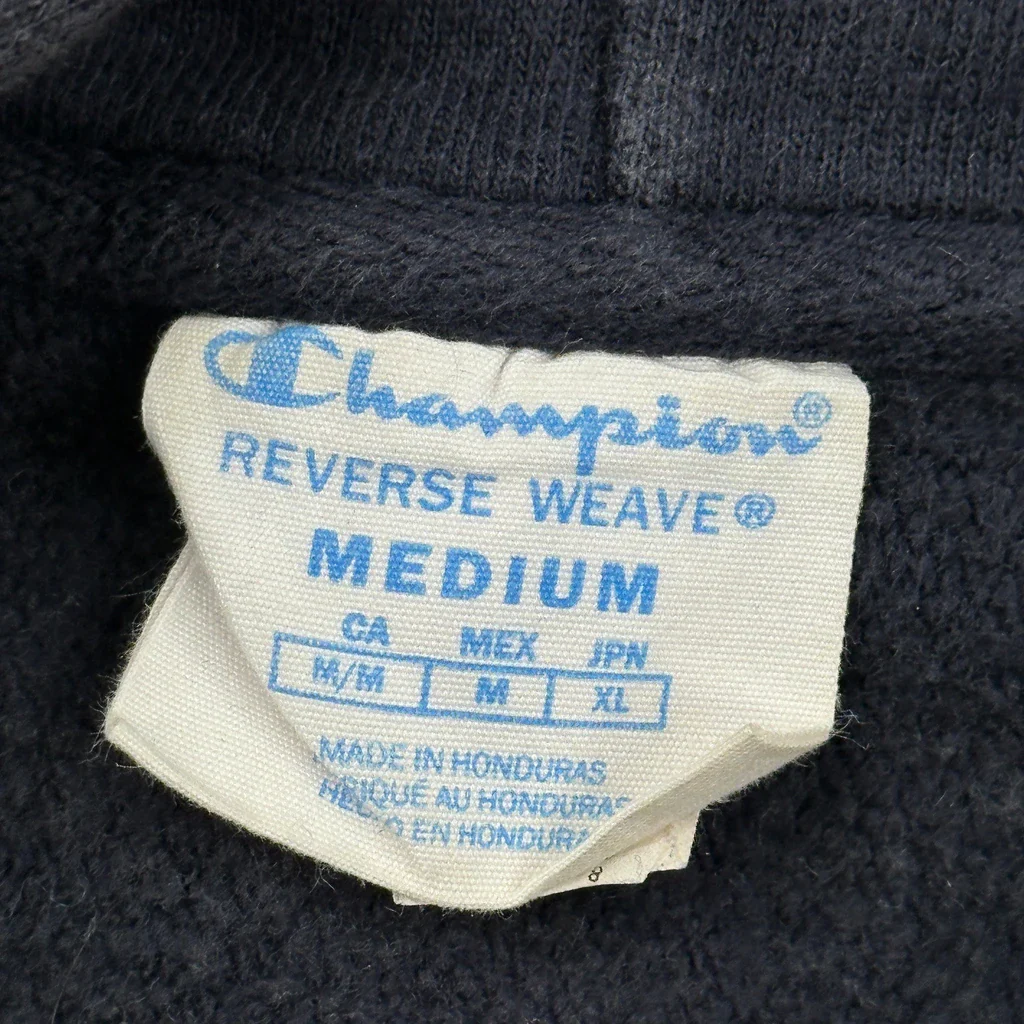 Reverse Weave Champion Hoodie - Medium Navy Cotton - Image 3
