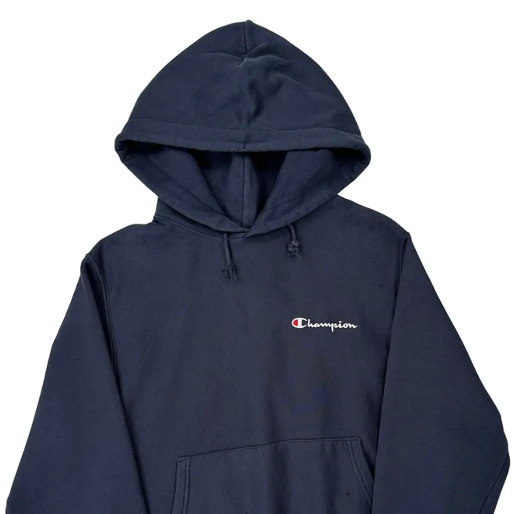 Reverse Weave Champion Hoodie - Small Navy Cotton - Image 5