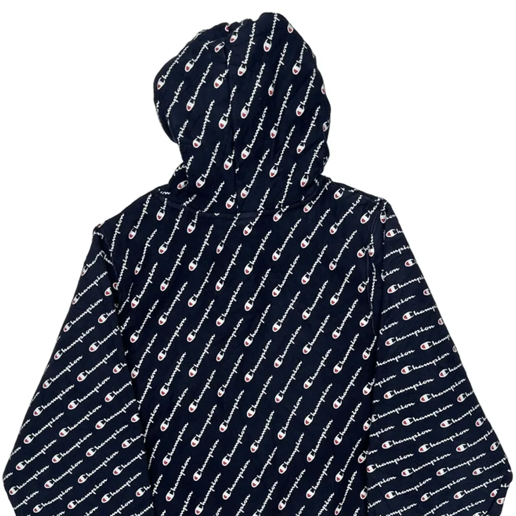 Reverse Weave Champion Hoodie - Small Navy Cotton - Image 6