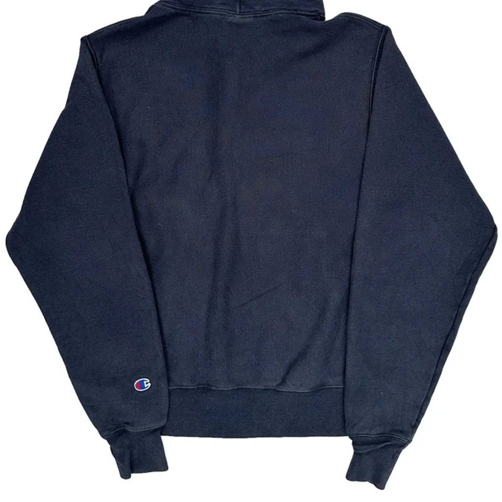Reverse Weave Champion Hoodie - Small Navy Cotton - Image 6