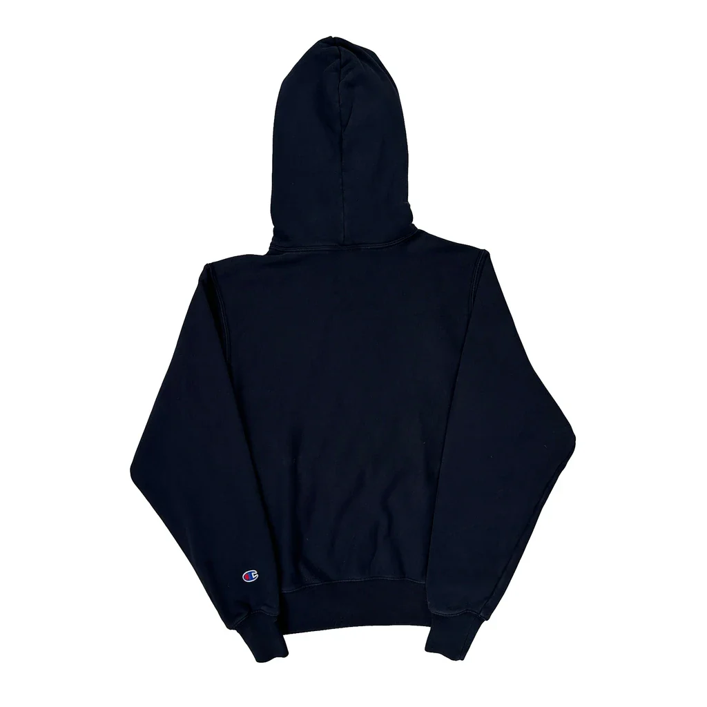Reverse Weave Champion Hoodie - Small Navy Cotton - Image 2