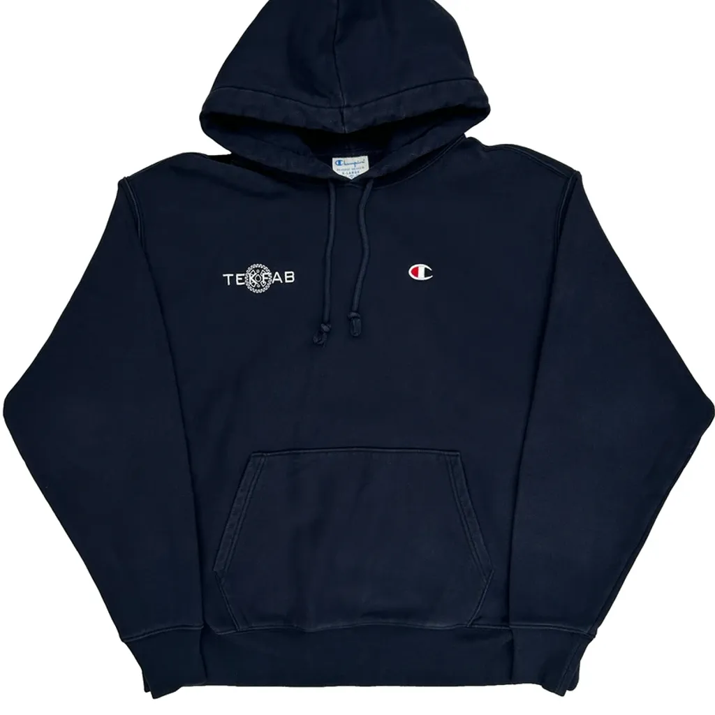 Reverse Weave Champion Hoodie - XL Navy Cotton Blend - Image 4