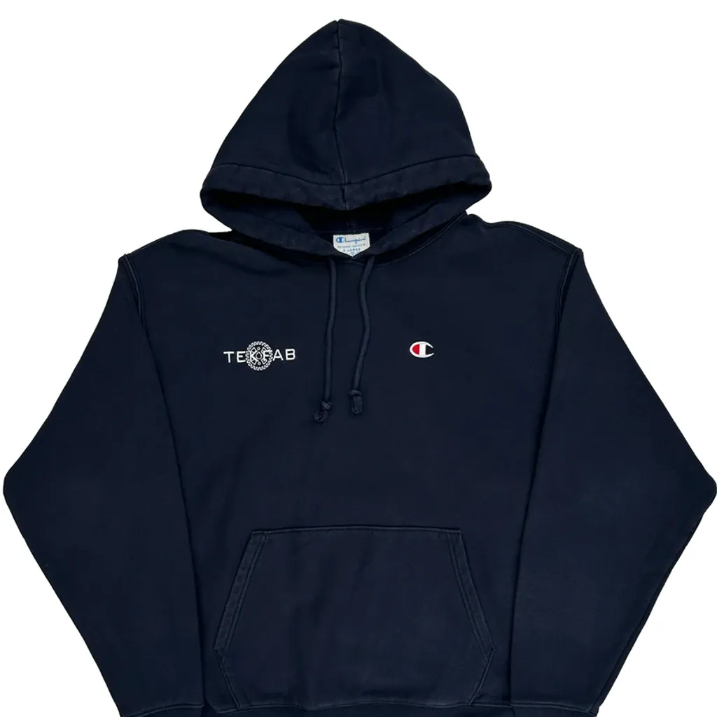 Reverse Weave Champion Hoodie - XL Navy Cotton Blend - Image 5