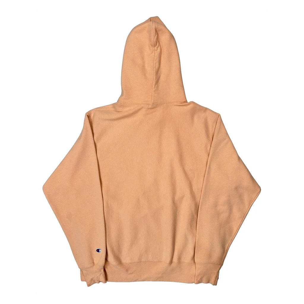 Reverse Weave Champion Hoodie - Large Orange Cotton - Image 2