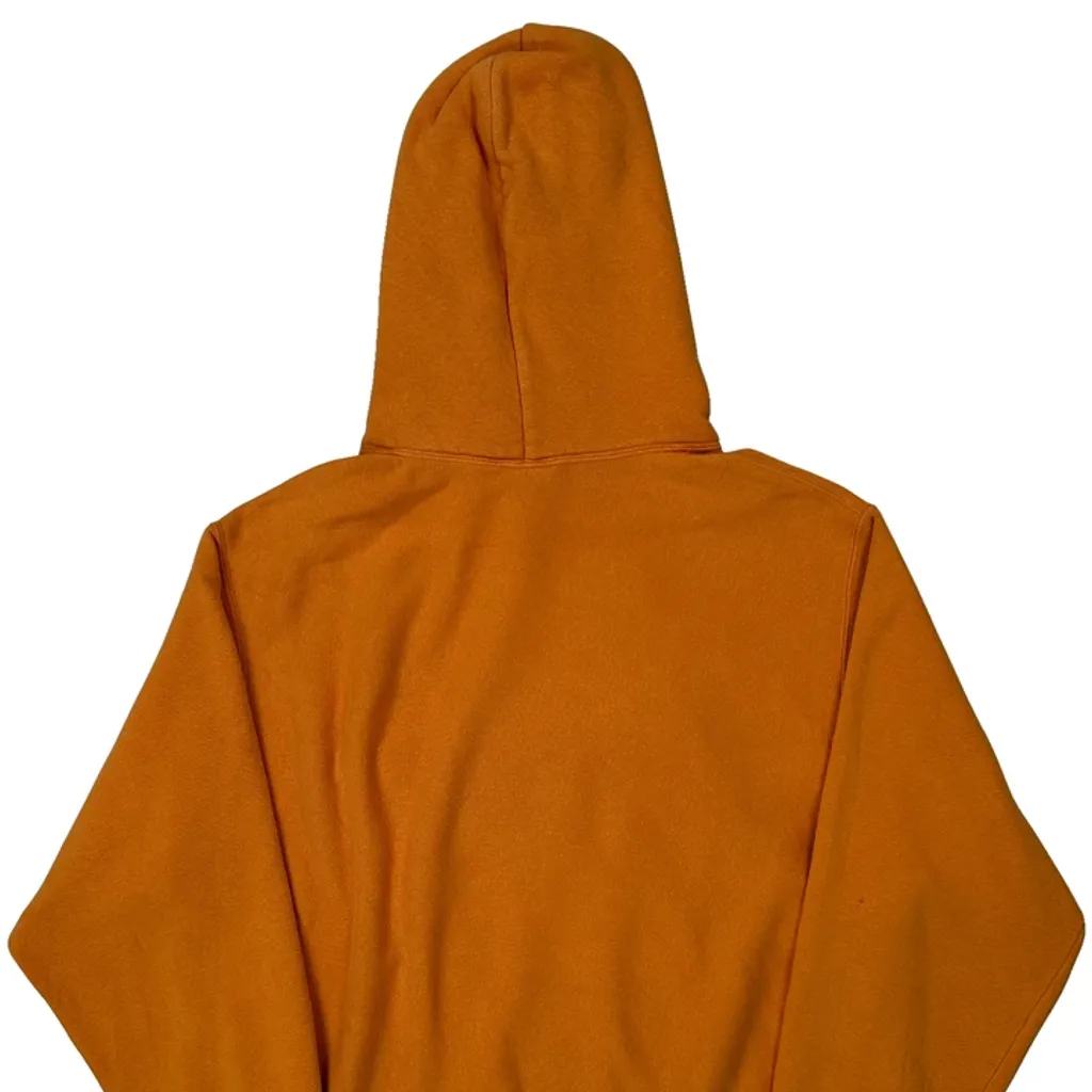 Reverse Weave Champion Hoodie - Large Orange Cotton Blend - Image 6
