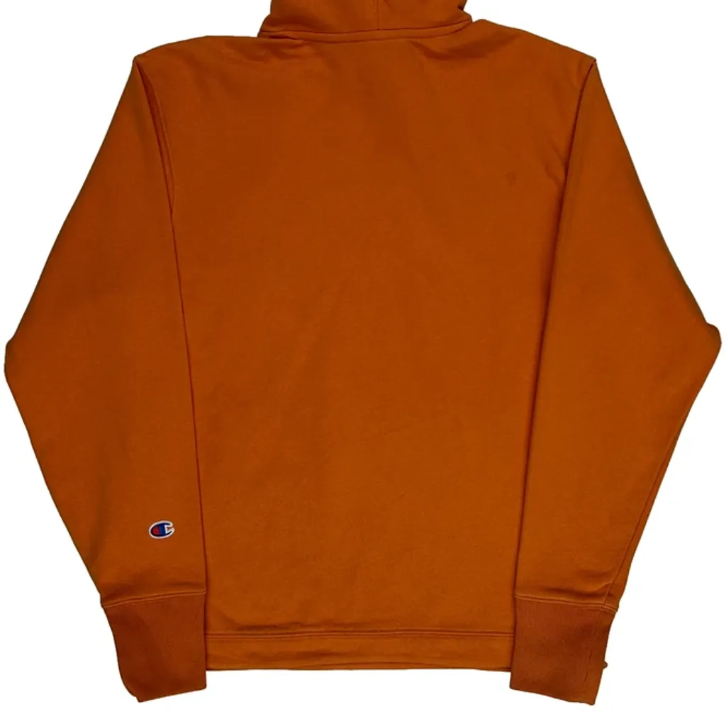 Reverse Weave Champion Hoodie - Small Orange Cotton Blend - Image 6