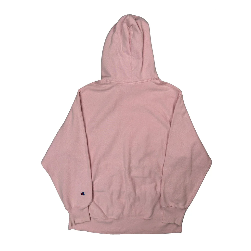 Reverse Weave Champion Hoodie - Medium Pink Cotton Blend - Image 2