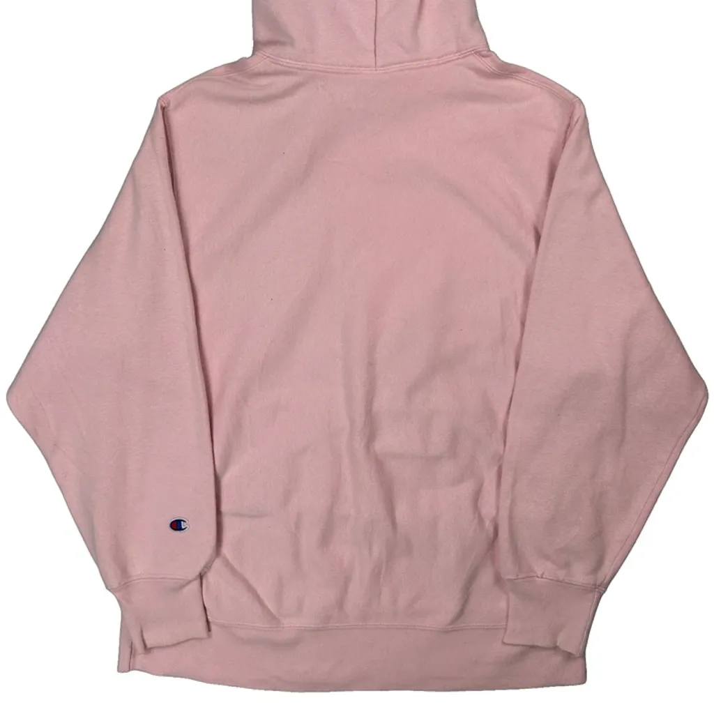 Reverse Weave Champion Hoodie - Medium Pink Cotton Blend - Image 7
