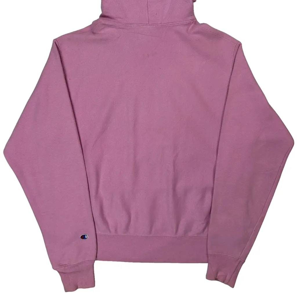 Reverse Weave Champion Hoodie - Medium Pink Cotton Blend - Image 7