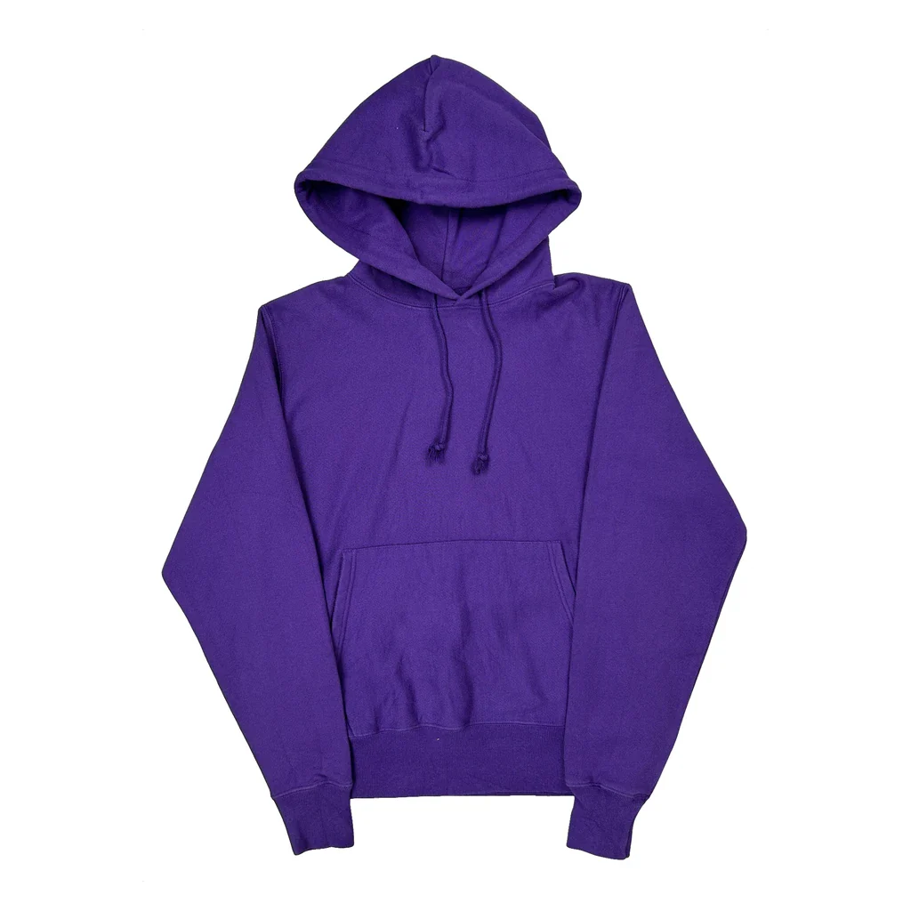 Reverse Weave Champion Hoodie - Small Purple Cotton