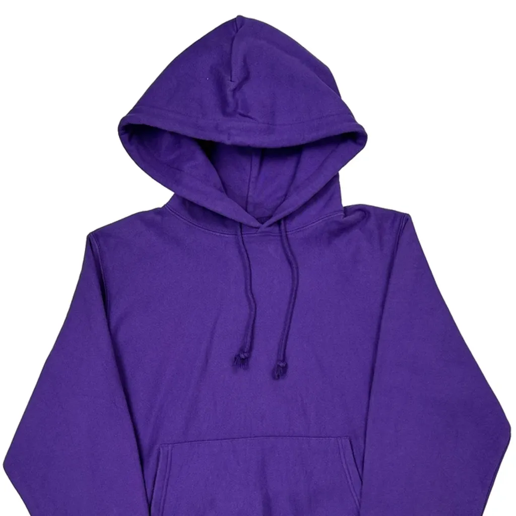 Reverse Weave Champion Hoodie - Small Purple Cotton - Image 5