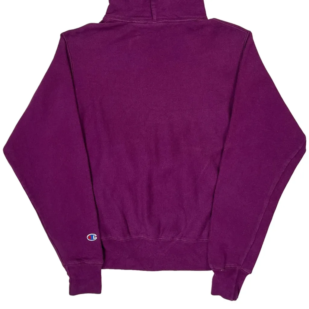 Reverse Weave Champion Hoodie - Small Purple Cotton - Image 7