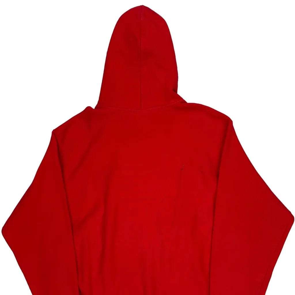 Reverse Weave Champion Hoodie - Large Red Cotton - Image 7