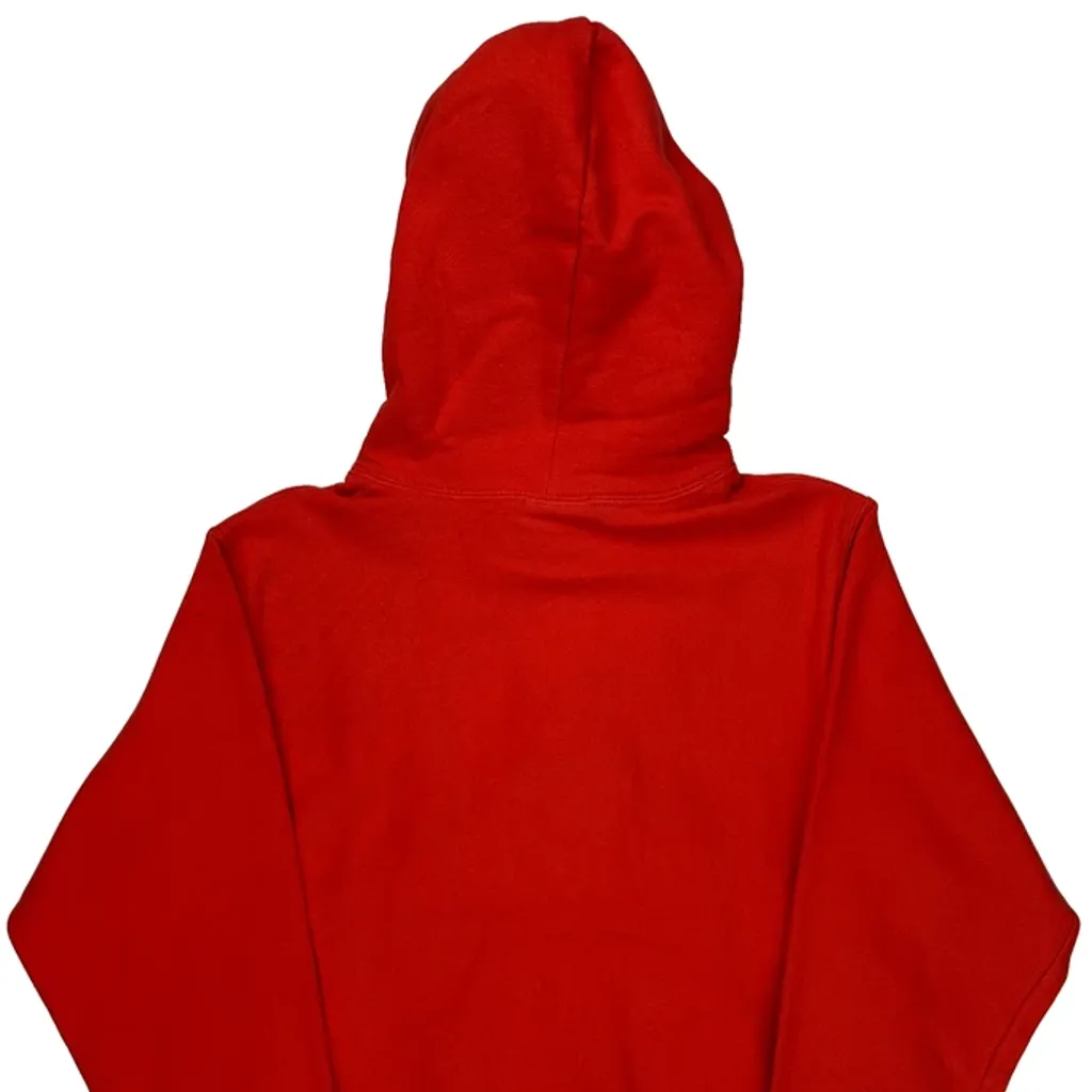 Reverse Weave Champion Hoodie - Small Red Cotton Blend - Image 7