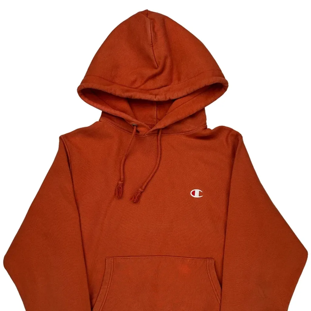 Reverse Weave Champion Hoodie - Small Red Cotton - Image 4