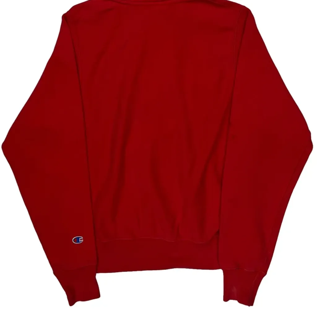 Reverse Weave Champion Hoodie - XS Red Cotton - Image 7