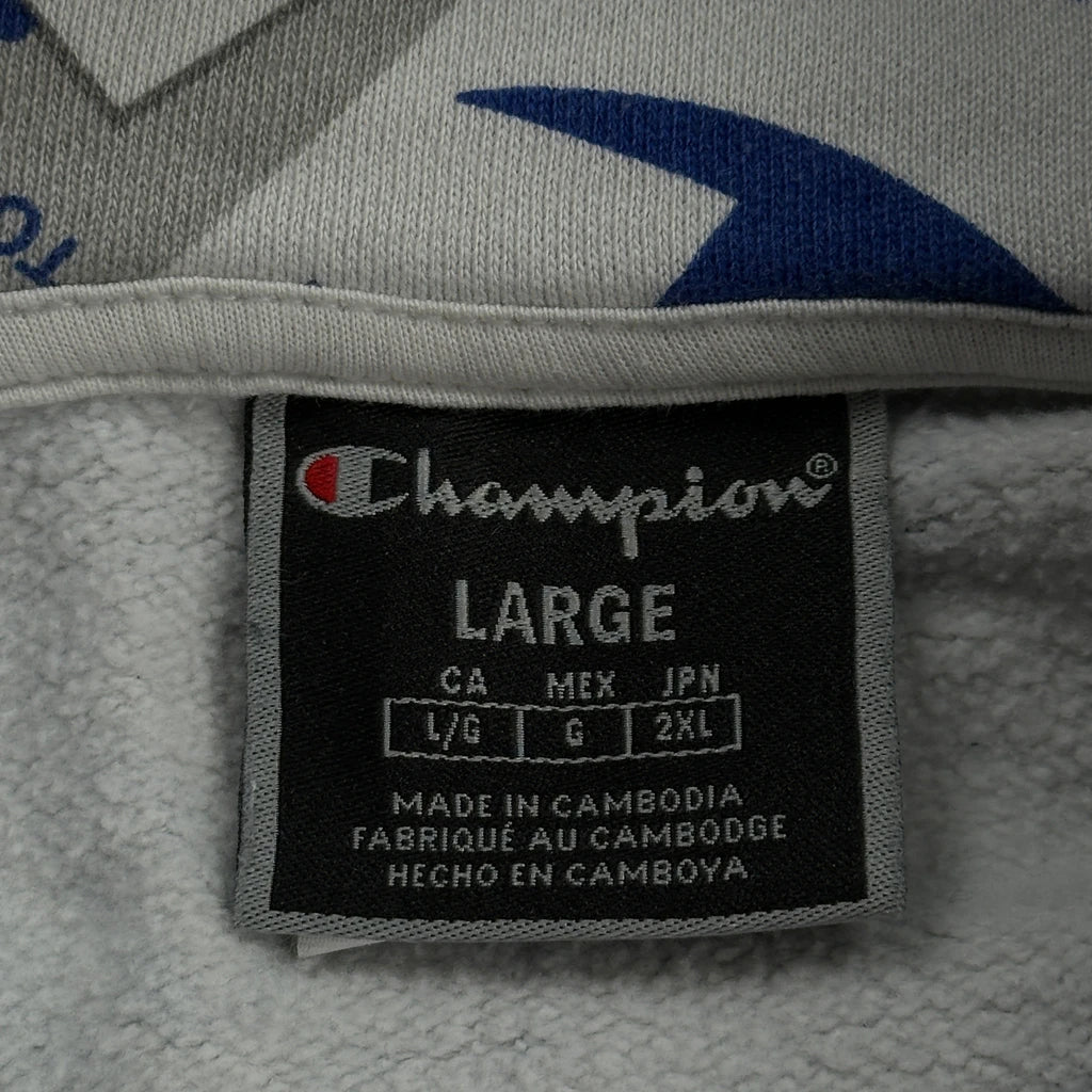 Reverse Weave Champion Hoodie - Large White Cotton - Image 3