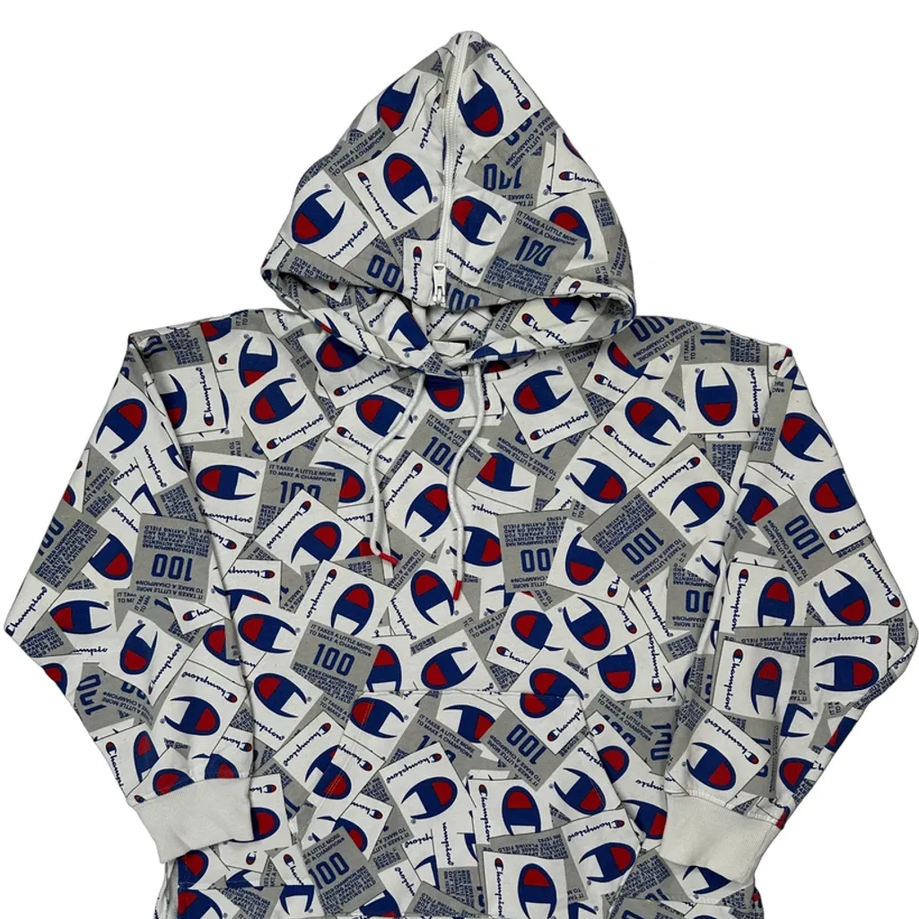 Reverse Weave Champion Hoodie - Large White Cotton - Image 5