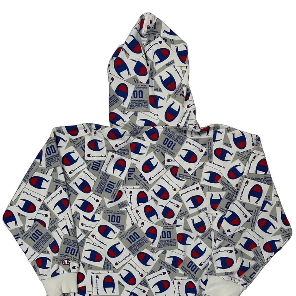 Reverse Weave Champion Hoodie - Large White Cotton - Image 6