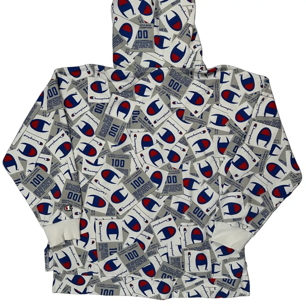 Reverse Weave Champion Hoodie - Large White Cotton - Image 7