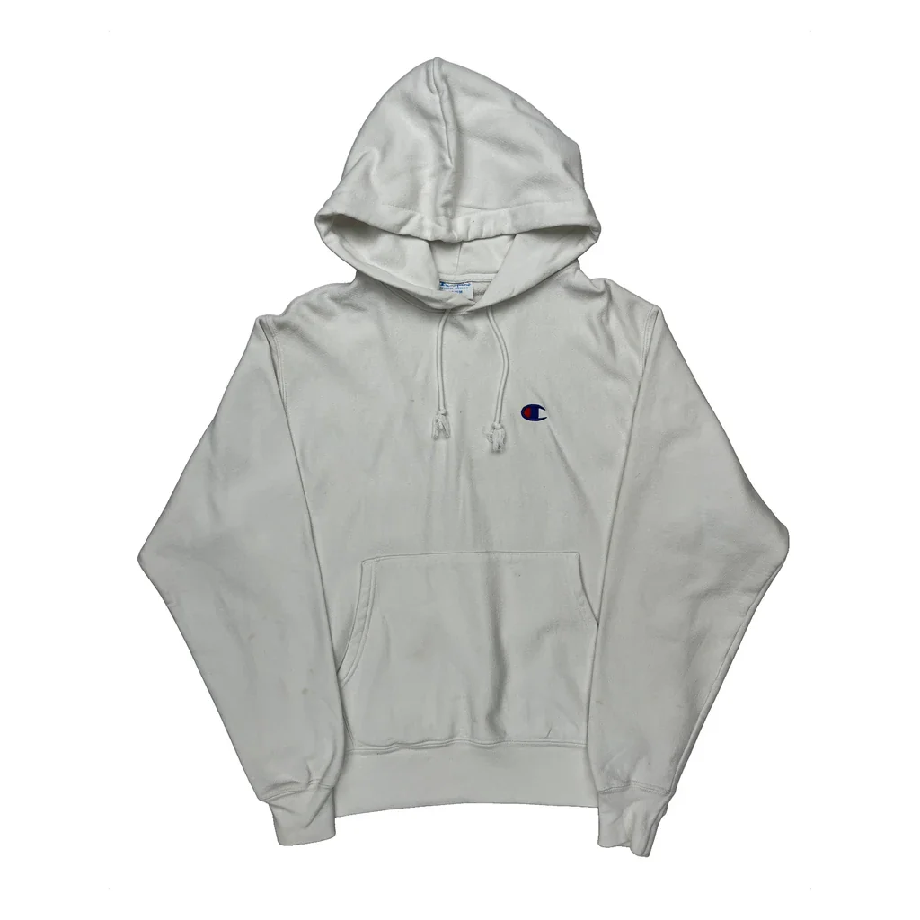 Reverse Weave Champion Hoodie - Medium White Cotton