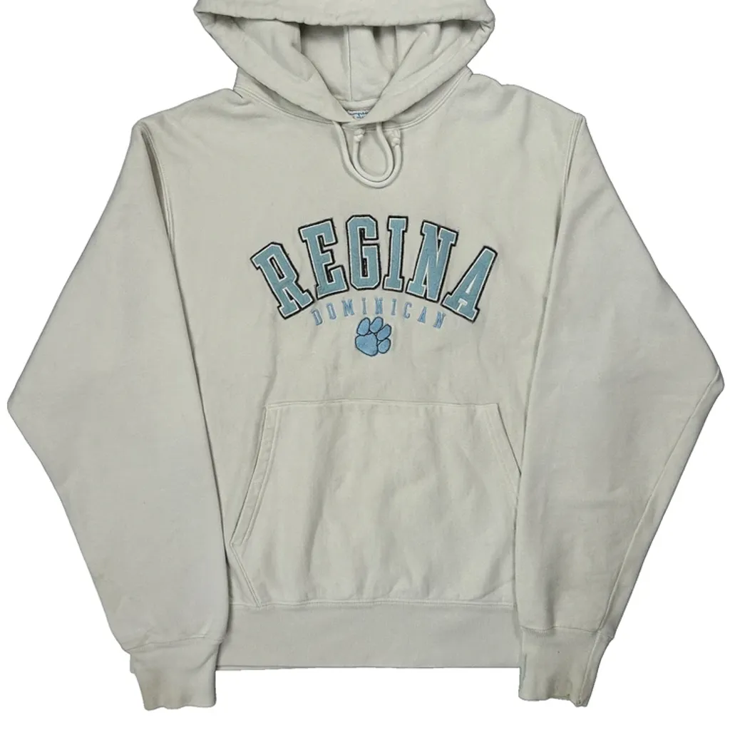 Reverse Weave Champion College Hoodie - Medium White Cotton - Image 5