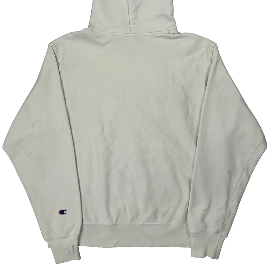 Reverse Weave Champion College Hoodie - Medium White Cotton - Image 6